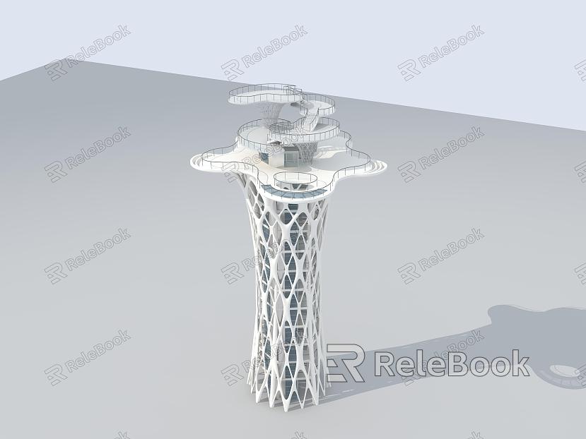 Modern Tower Observation Deck model