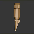 Golden Metallic Decorative Home Utility Tool With Textured Surface And Pointed Base