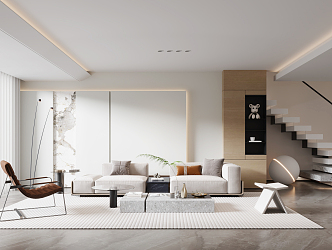 modern living room 3d model