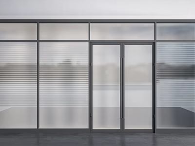 Modern partition office glass partition floor-to-ceiling window floor-to-ceiling glass glass door glass partition 3d model