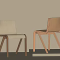 Modern Wooden Dining Chairs With Upholstered Seat And Minimalist Design