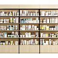 Organized Multi Layered Display Shelves With Various Cosmetic And Skincare Products 3d model