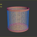 Industrial Cylindrical Orange Mesh Metal Filter Equipment With Perforated Surface Design