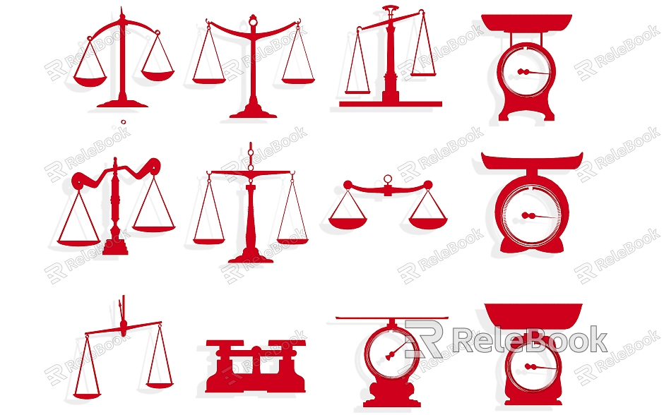 Balance Icon Wall Decorative Silhouette Paper Silhouette Fair Scale model