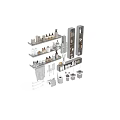 Modern Bathroom Essentials With Organized Storage Shelves Towel Racks And Toiletries