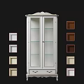 Elegant White Wine Cabinet Featuring Glass Doors Ornate Top And Bottom Drawers