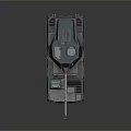 Armored Military Vehicle With Turret Cannon Six Wheels Metallic Finish And Antenna