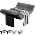 Modern Gray Sofa Bench With Cozy Blanket And Multiple Color Options