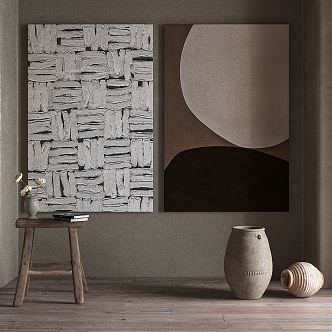 Quiet abstract paintings 3d model