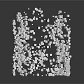 Abstract Organ And Hair Structure Formed By Silver Particles Visual Design