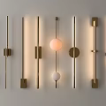 Unique Shape Wall Lamps Featuring Modern Geometric Elements And Brass Finish For Interior Lighting 3d model