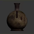 Artisan Bronze Sculpture With Double Handles And Polished Vase Shaped Body