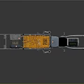 Detailed Automotive Parts With Yellow Casing And Blue Mechanical Components