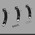 Outdoor Playground Curved Tube Equipment With 1800 1900 2000 Sizes And Metal Joints Base Support