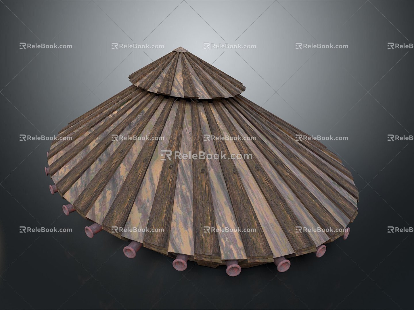 Viking House Roof Eaves Chinese Style Eaves Ancient Building Roof Ancient Building Eaves Life Supplies 3d model