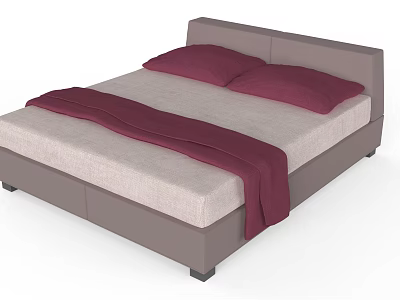 Modern Bedroom Style Double Bed 3d model