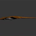 Orange Low Poly Ray 3D Model Aquatic Animal With Smooth Edges And Vivid Color