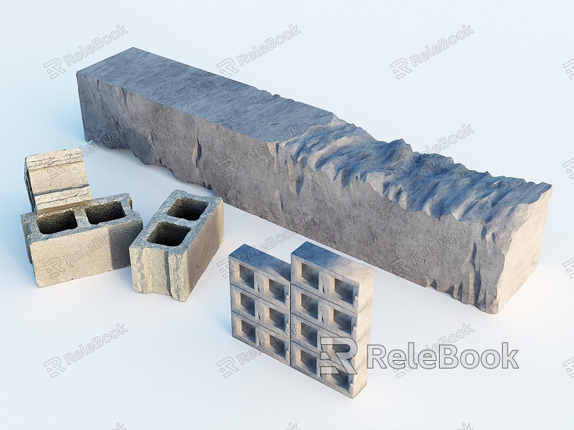 Cement brick model