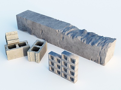 Cement brick model