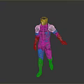 A Man In Intricate Metallic Armor With Decorative Design And Detail Elements