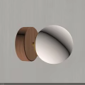 Modern Minimalist Wall Light With Wooden Base White Globe Shade And Metal Fixture