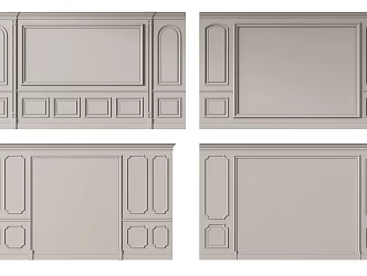 Jane European background wall 3d model
