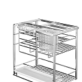 Stainless Steel Multi layer Grid Design Storage Shelf for Kitchen Bathroom 3d model