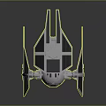Detailed TIE Fighter Model Kit With Wing Structure And Engine Components
