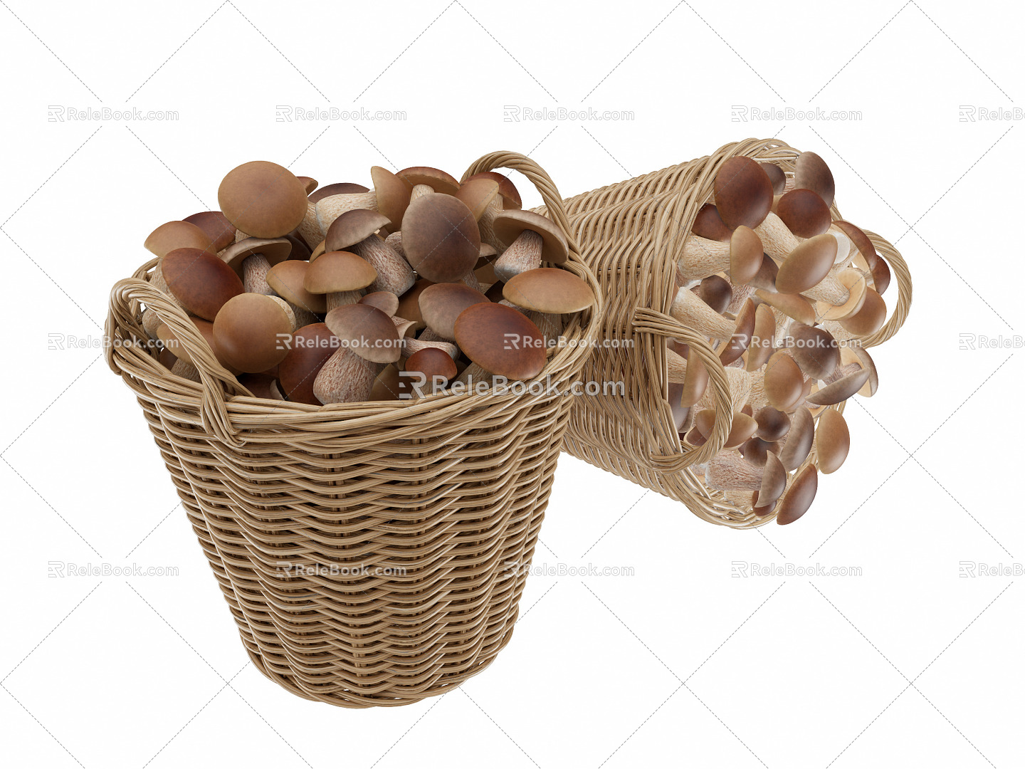 Modern mushroom crops 3d model