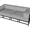 Modern double sofa 3d model