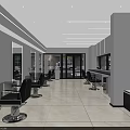 Modern Beauty Hair Salon Interior Design With Styling Chairs Mirrors And Plants