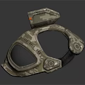 Camouflage Tactical Headgear With Protective Goggle Lens And Top Mounted Device