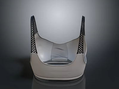 Modern Comfortable Seat Design With Mesh Back And Light Gray Frame 3d model
