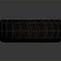 Tire Black Grid Design with Orange Inner Lines Modern Structure and Stylish Look