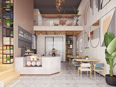 Modern Cafe 3d model