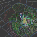 Birds Eye View Planning Of Urban Mixed Buildings With Traditional Modern Layout And Green Spaces