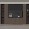 Modern Wine Cabinet Interior Design With Glass Doors LED Lighting And Storage Shelves