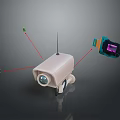 Security Camera With Wireless Antenna And Image Sensor