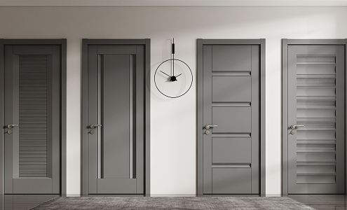 Modern swing door 3d model