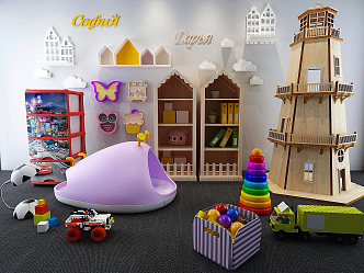 Toys Children Cartoon Toys Castle Playground 3d model