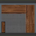 Modern Wooden Storage Cabinet With Glass Doors Multiple Shelves And Drawers