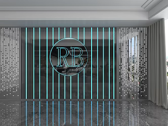 Modern background wall 3d model