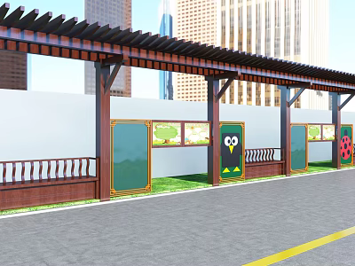 Modern Promenade Graffiti Promenade 3d model