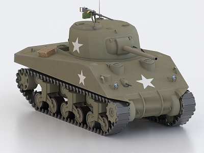 M4 Tank Sherman Tank Medium Tank World War II Tank 3d model