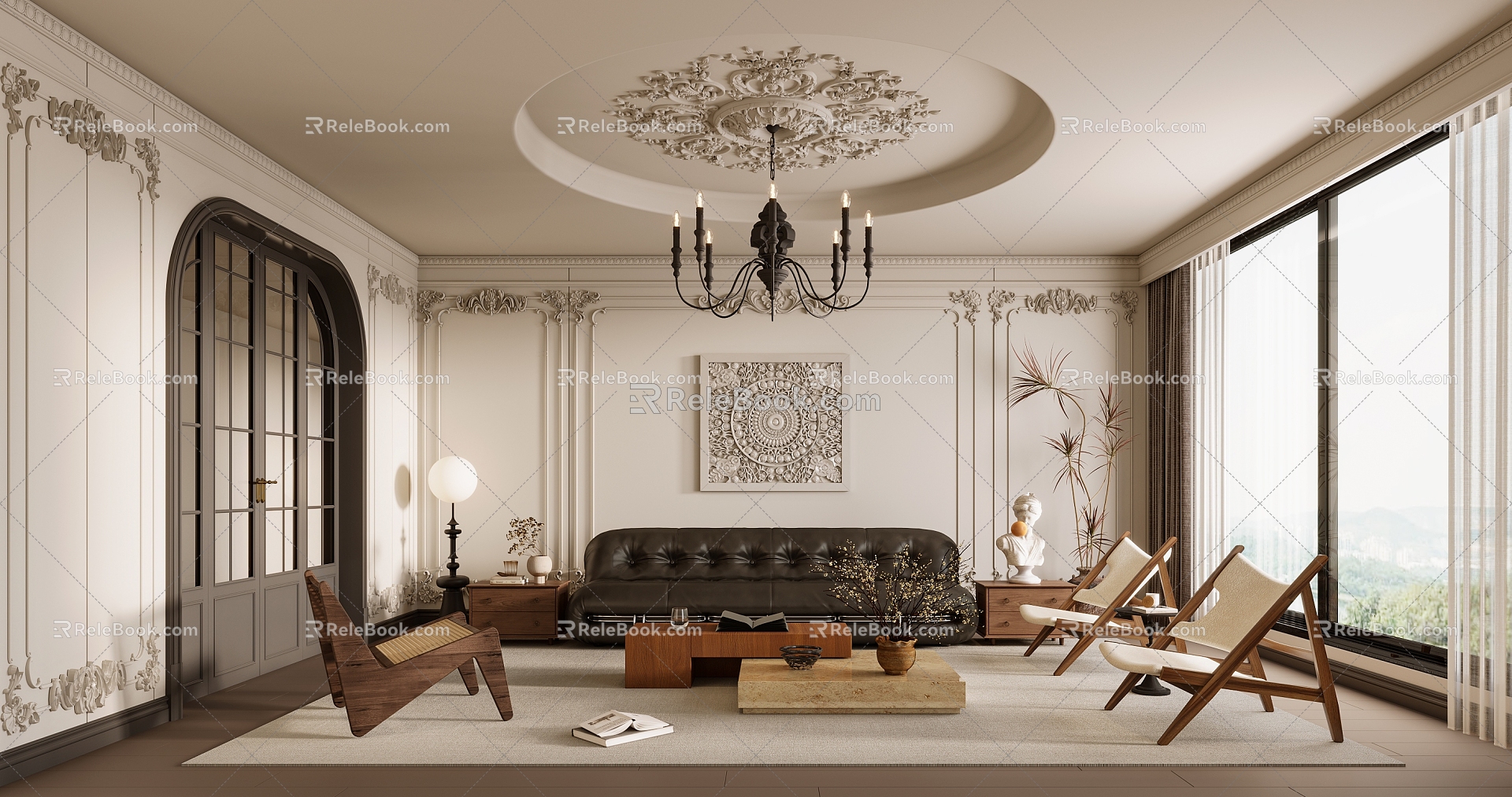 French Living Room 3d model