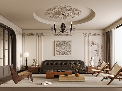 French Living Room 3d model