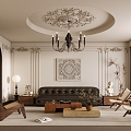 French Living Room 3d model