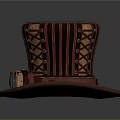 Steampunk Top Hat Design With Leather Striped Band Lacing And Binoculars