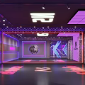 NS Dance Studio Sports Fitness Space With Neon Lights And Dance Environment