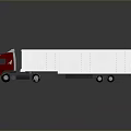 Red Cab White Trailer Commercial Truck Exterior Design And Features